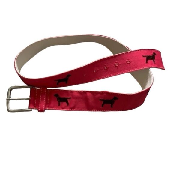 Dancing Dog Design Lab Grosgrain Pink Belt Sz S - Picture 1 of 6
